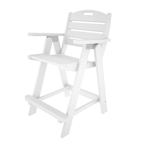 Polywood Ncb40wh Nautical Counter Chair White