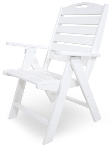 Polywood Nch38wh Nautical Highback Chair White
