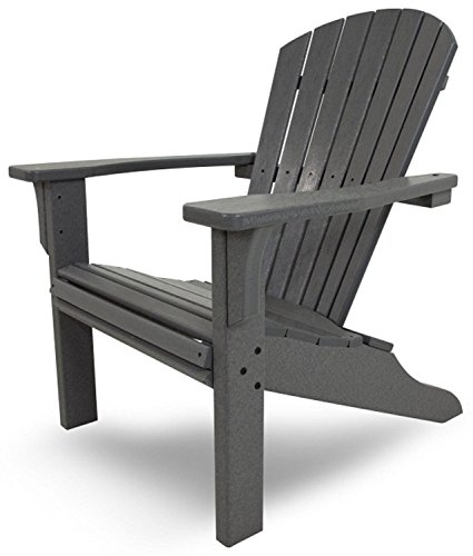 385 Recycled Earth-Friendly Patio Outdoor Adirondack Chair - Slate Gray