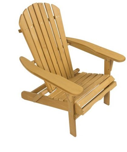 Outdoor Adirondack Wood Chair Foldable Patio Lawn Deck Garden Furniture