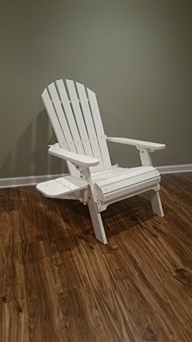 PolyTuf Outdoor Adirondack Chair Attached Side Table - Combo - No Assembly Required