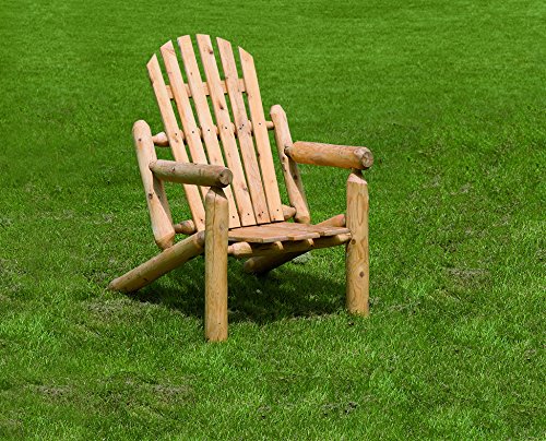 White Cedar Outdoor Adirondack Chair Rustic Brown Stain