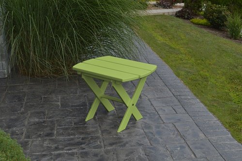 POLY Furniture Oval End Table - Amish Made USA - Tropical Lime