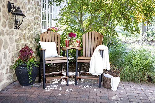 Amish Outdoor Recycled Plastic Poly Adirondack Balcony Chair Settee Made in America - Durable and Eco-Friendly Patio Chair Settee Furniture is Perfect for Your Patio Deck Garden Lawn Poolside