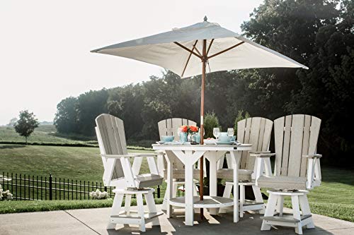 Eco Poly Outdoor Furniture 5 Piece Pub Set Birchwood White