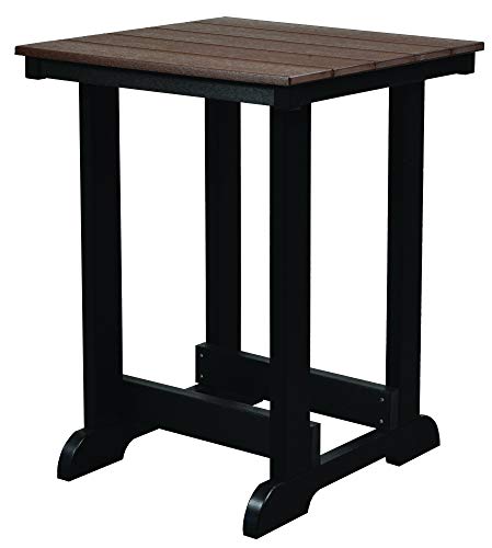 Eco Poly Outdoor Furniture Heritage Patio Table Tudor Brown Black