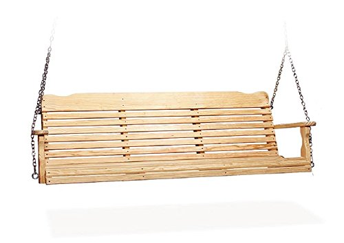 Leisure Lawns Poly Outdoor Furniture 5 Pine Wood Westchester Porch Swing Natural