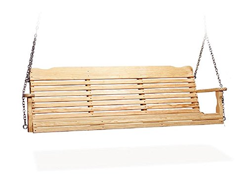 Leisure Lawns Poly Outdoor Furniture 6 Pine Wood Westchester Porch Swing Natural