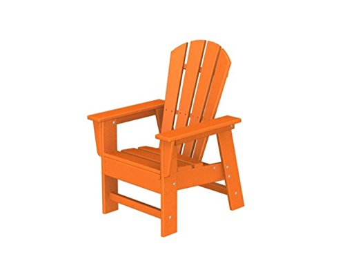 315 Recycled Earth-Friendly Outdoor Kids Adirondack Chair - Tangerine Orange