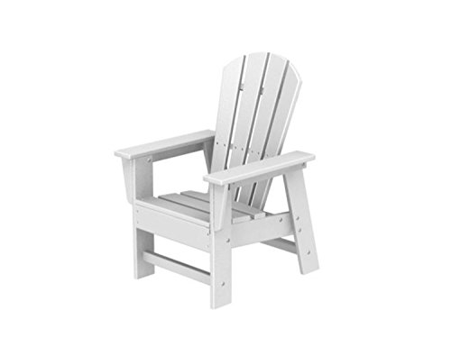 315 Recycled Earth-Friendly Outdoor Kids Adirondack Chair - White