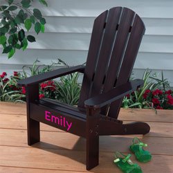 Personalized Espresso Kids Adirondack Chair