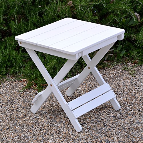 Plant Theatre Adirondack Folding Hardwood Table - Painted White - Superb Quality