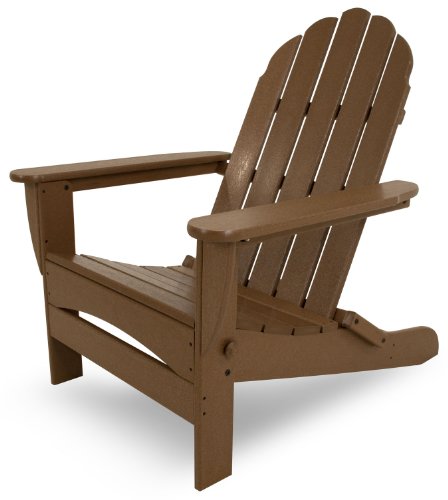 Polywood Ad7030te Classic Oversized Curve Back Adirondack Chair Teak