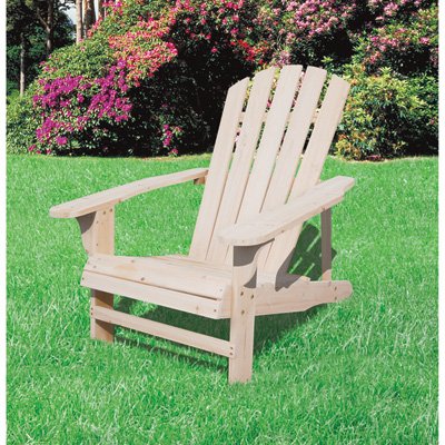 Unpainted Adirondack Chair - Classic Outdoor Chair