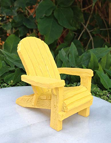 Miniature Dollhouse Fairy Garden ~ Sea Beach Lake Yellow Resin Adirondack Chair