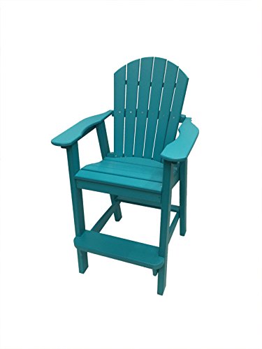 Phat Tommy Recycled Poly Resin Balcony Chair - Durable and Eco-Friendly Adirondack Armchair This Patio Furniture is Great for Your Lawn Garden Swimming Pool Deck