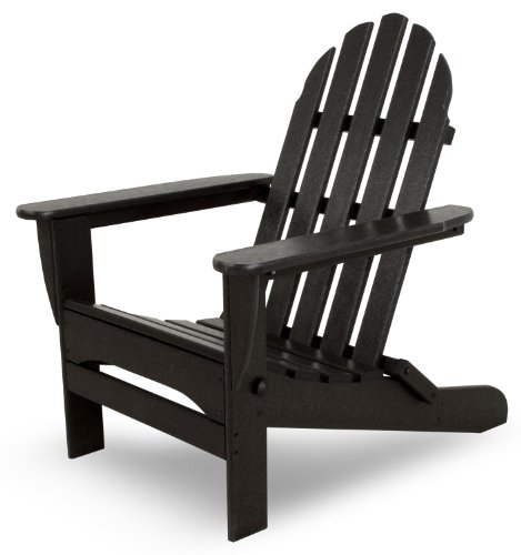Ivy Terrace IVAD5030BL Classics Folding Adirondack Chair Black