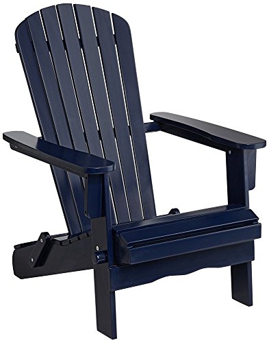 Monterey Blue Wood Folding Adirondack Chair