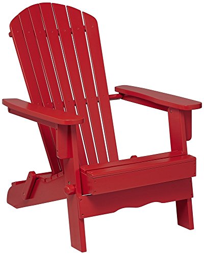 Monterey Red Wood Folding Adirondack Chair