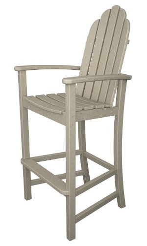 5275 Earth-Friendly Recycled Outdoor Patio Adirondack Bar Chair - Sand Brown