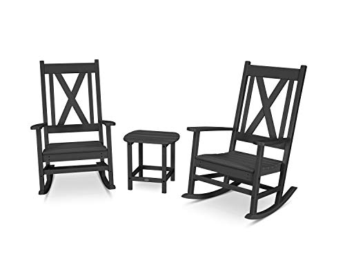 POLYWOOD Braxton Rocking Chair Set Black