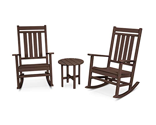 POLYWOOD Plantation Rocking Chair Set Mahogany