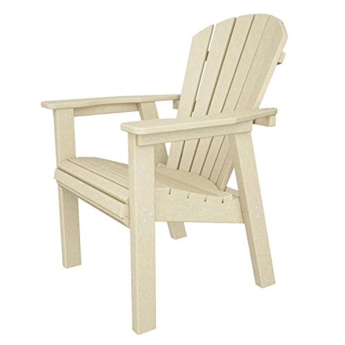 3575 Recycled Earth-Friendly Patio Outdoor Adirondack Dining Chair- Sand Brown