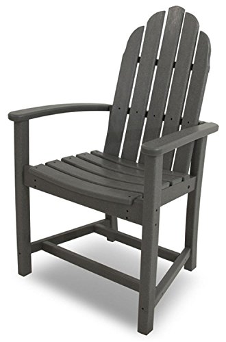 39 Earth-Friendly Recycled Outdoor Patio Adirondack Dining Chair - Slate Gray