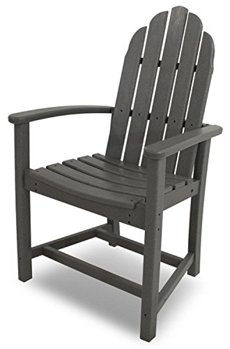 39 Earth-Friendly Recycled Outdoor Patio Adirondack Dining Chair - Slate Gray