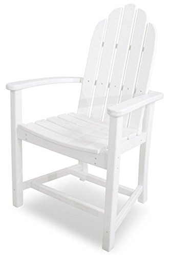 39 Earth-Friendly Recycled Outdoor Patio Adirondack Dining Chair - White