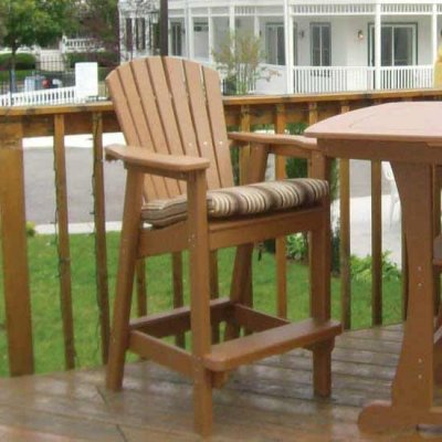 Perfect Choice Furniture Bar Height Adirondack Dining Chair - Camel