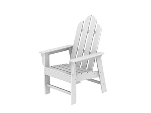 Recycled Earth-Friendly Sea Breeze Outdoor Patio Adirondack Dining Chair - White