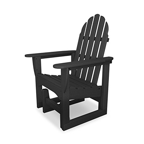 Polywood Adirondack Glider Chair In Slate Grey