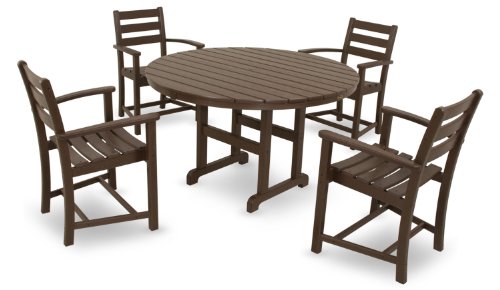 Trex Outdoor Furniture By Polywood 5-piece Monterey Bay Dining Set, Vintage Lantern