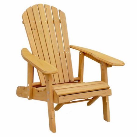 All-season Weather Resistant Reclining Adirondack Chair With Extendable Ottoman Modern Ergonomic Structure Adjustable