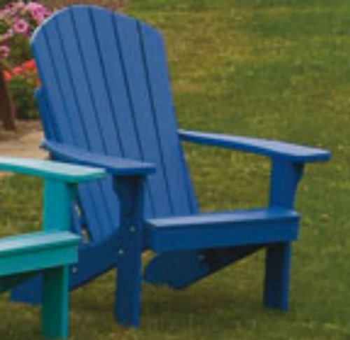 POLY Folding Reclining Adirondack Chair - Amish Made USA - Blue