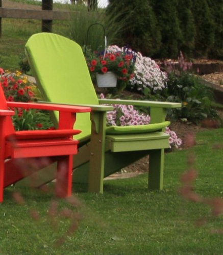 POLY Folding Reclining Adirondack Chair - Amish Made USA - Tropical Lime