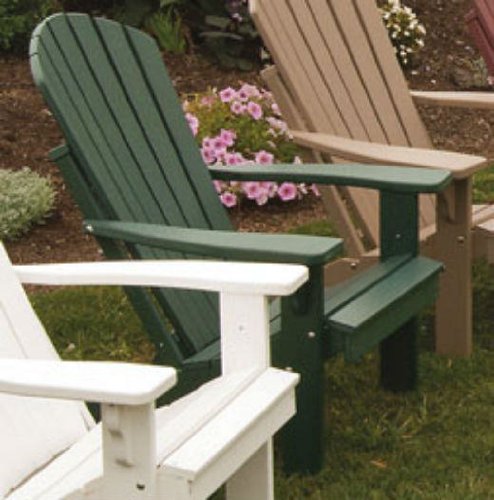 Poly Foldingamp Reclining Adirondack Chair - Amish Made Usa - Turf Green