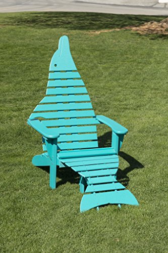 Poly Dolphin Adirondack Chair with Ottoman Premium Colors - Amish Made