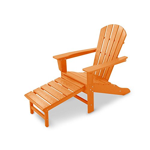 Ultimate Adirondack Chair with Ottoman in Tangerine