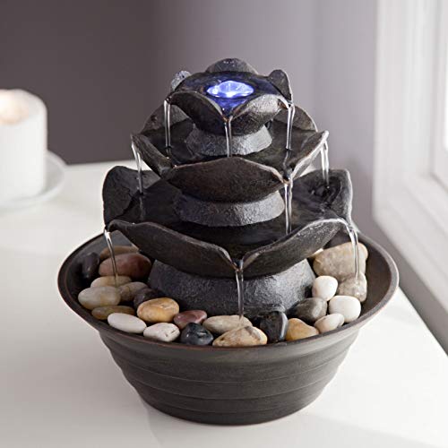 Aromzen Quinn IndoorOutdoor Tabletop Fountain