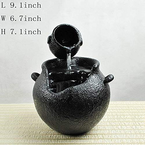 Statues Desktop Fountain Decoration Indoor Outdoor Tabletop Fountain Ceramic Fountain Crafts Ceramic Water Fountain-Desktop Fountain B 91inch