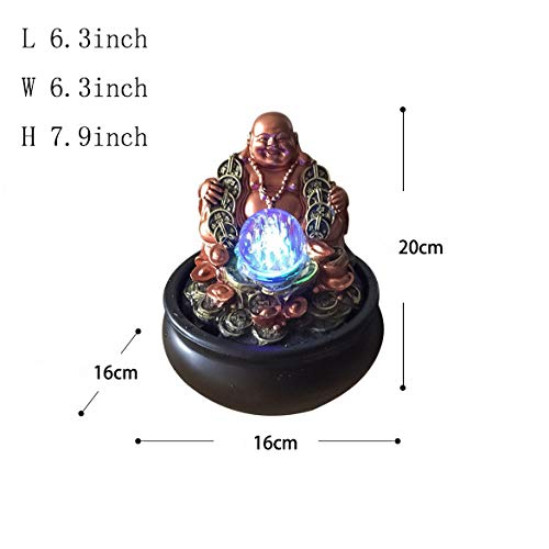 Statues Resin Water FountainFengshui Indoor Decoration Tabletop Zen Fountain Indoor Outdoor Tabletop Fountain Water Fountain humidifier Buddha Fountain-Buddha Fountain 79inch