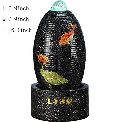 Statues Resin Water FountainIndoor Outdoor Tabletop Fountain Water Fountain humidifier Feng Shui Fountain Bonsai Bonsai Resin-Resin Fountain 161inch