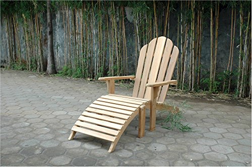 Anderson Teak AD-036 - No Cushion Adirondack with Ottoman