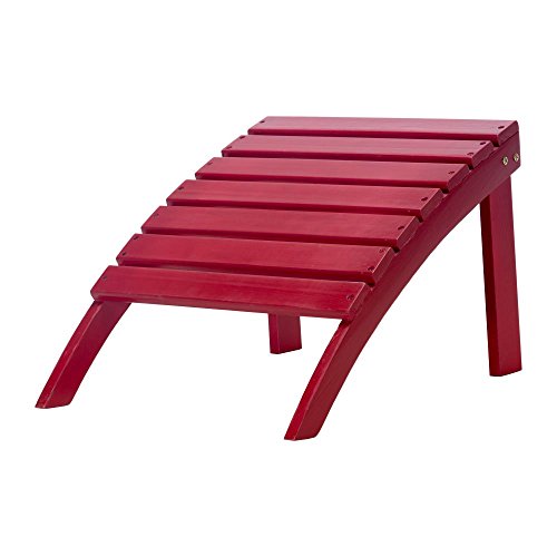 Essentials by DFO Exclusive Wood Adirondack Ottoman - Painted Red