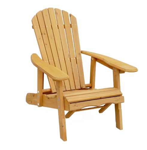 Leisure Season Ac7105 Reclining Adirondack Chair With Pull-out Ottoman