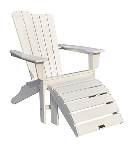 Panama Jack 2 Piece Adirondack and Ottoman Set White