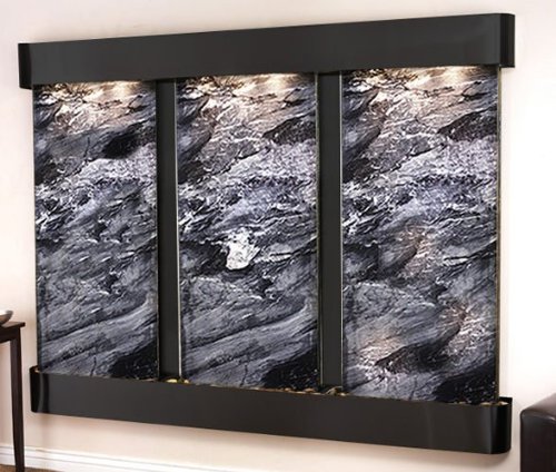 Adagio Dcfr1507 Deep Creek Falls - Black Spider Marble Wall Fountain