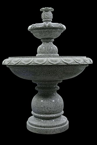 Gray Marble Fountain 2 Tier Outdoor Garden Lawn Park Arbor Ft-17